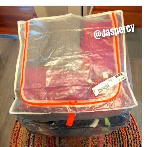 IKEA PÄRKLA - Set of Four (4) IKEA Roomy Sturdy Storage Reusable Case Tote Eco - Picture 7 of 14